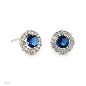 Delicate Rounded Pave Ear Studs